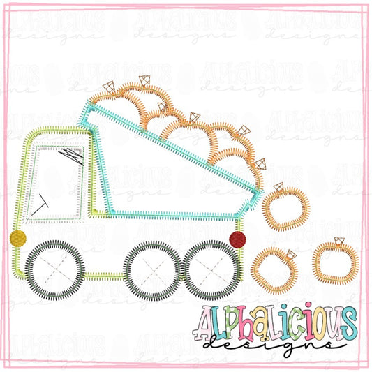 Funky Dump Truck with Pumpkins - ZigZag