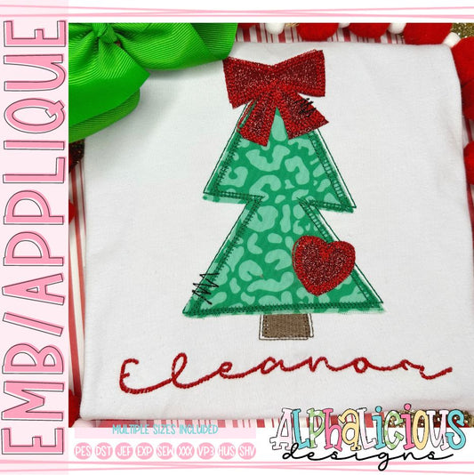 Funky Trees with Bow and Heart - Blanket