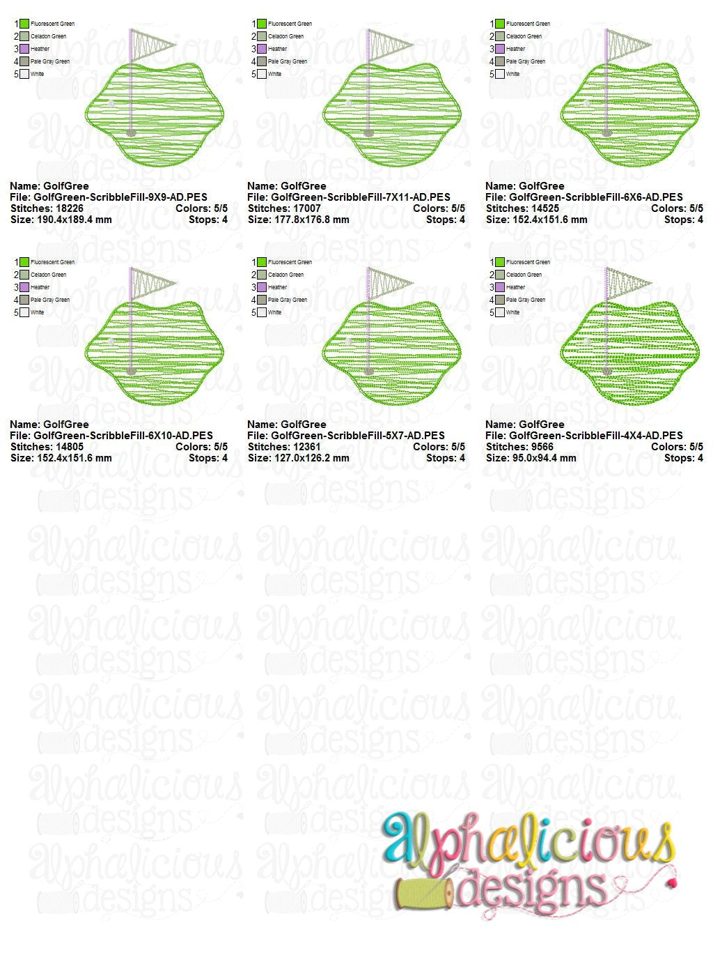 Golf Green-Scribble Fill