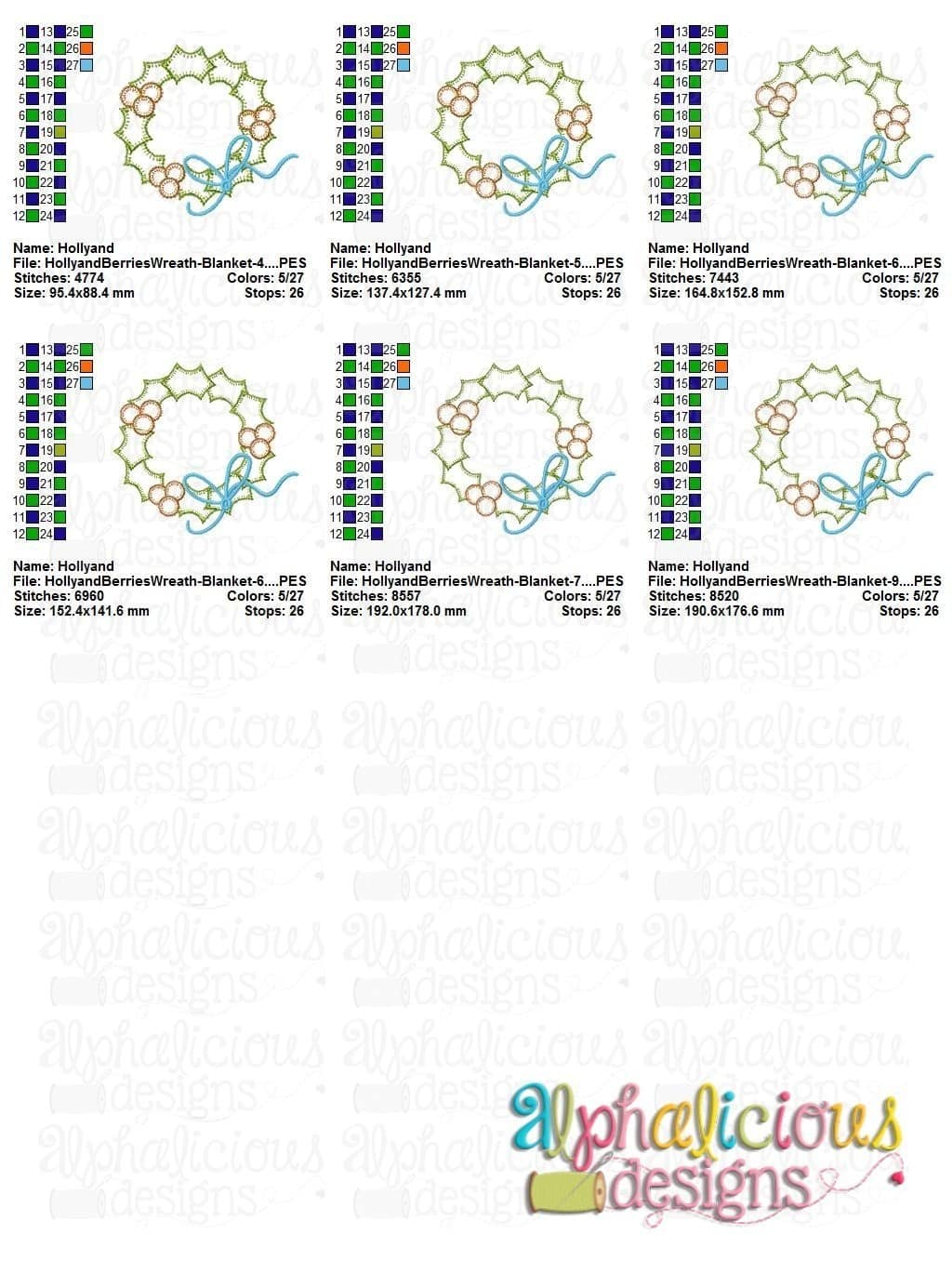 Holly and Berries Wreath - Blanket
