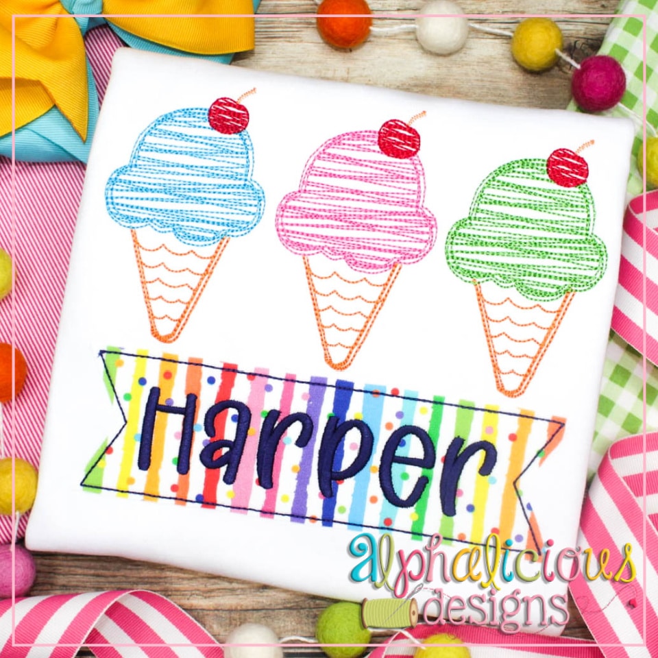 Ice Cream with Cherries-Three In A Row-Scribble Fill