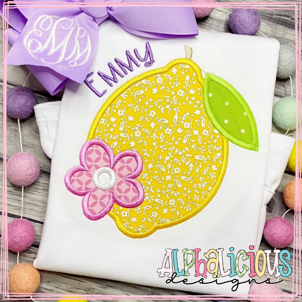 Lemon with Flower- Single- Satin