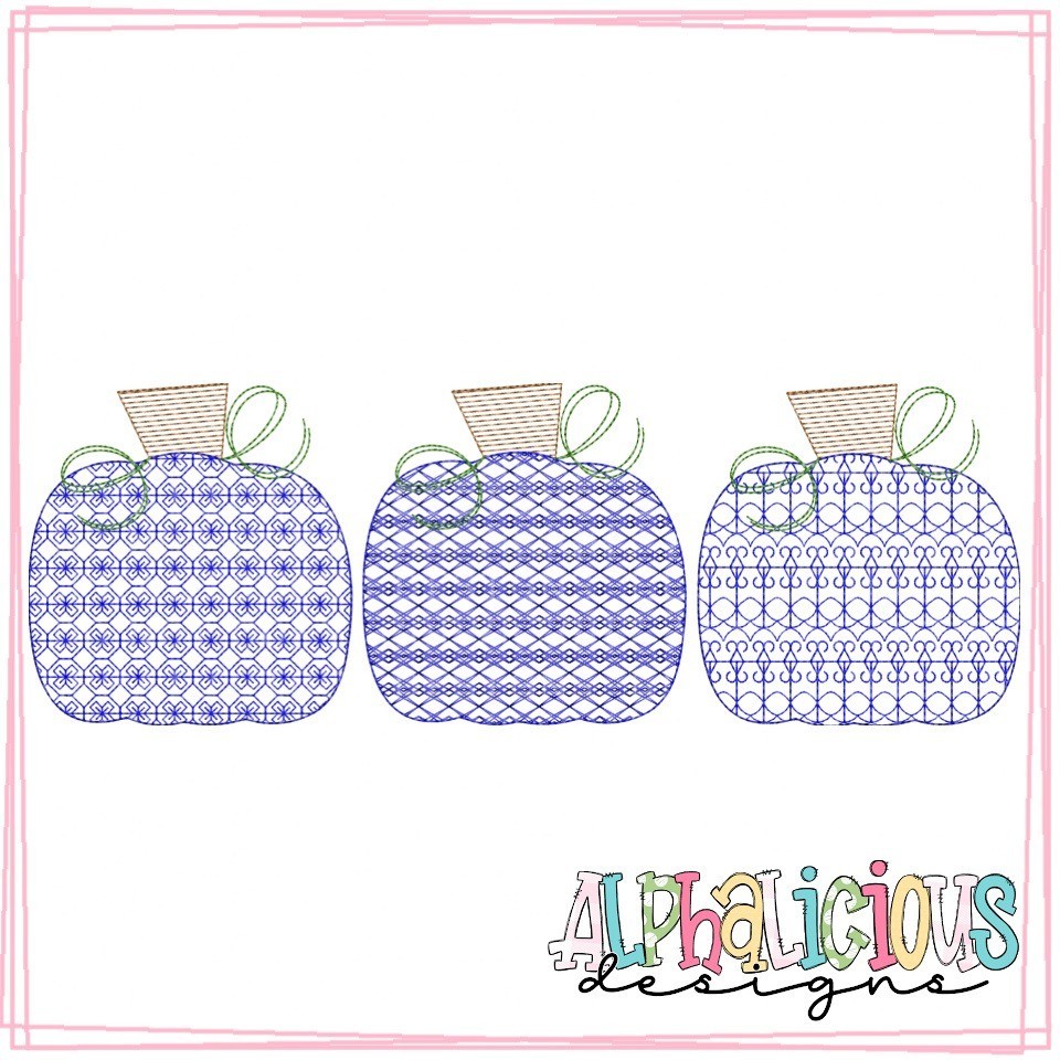 Ornate Pumpkin Trio - Motif