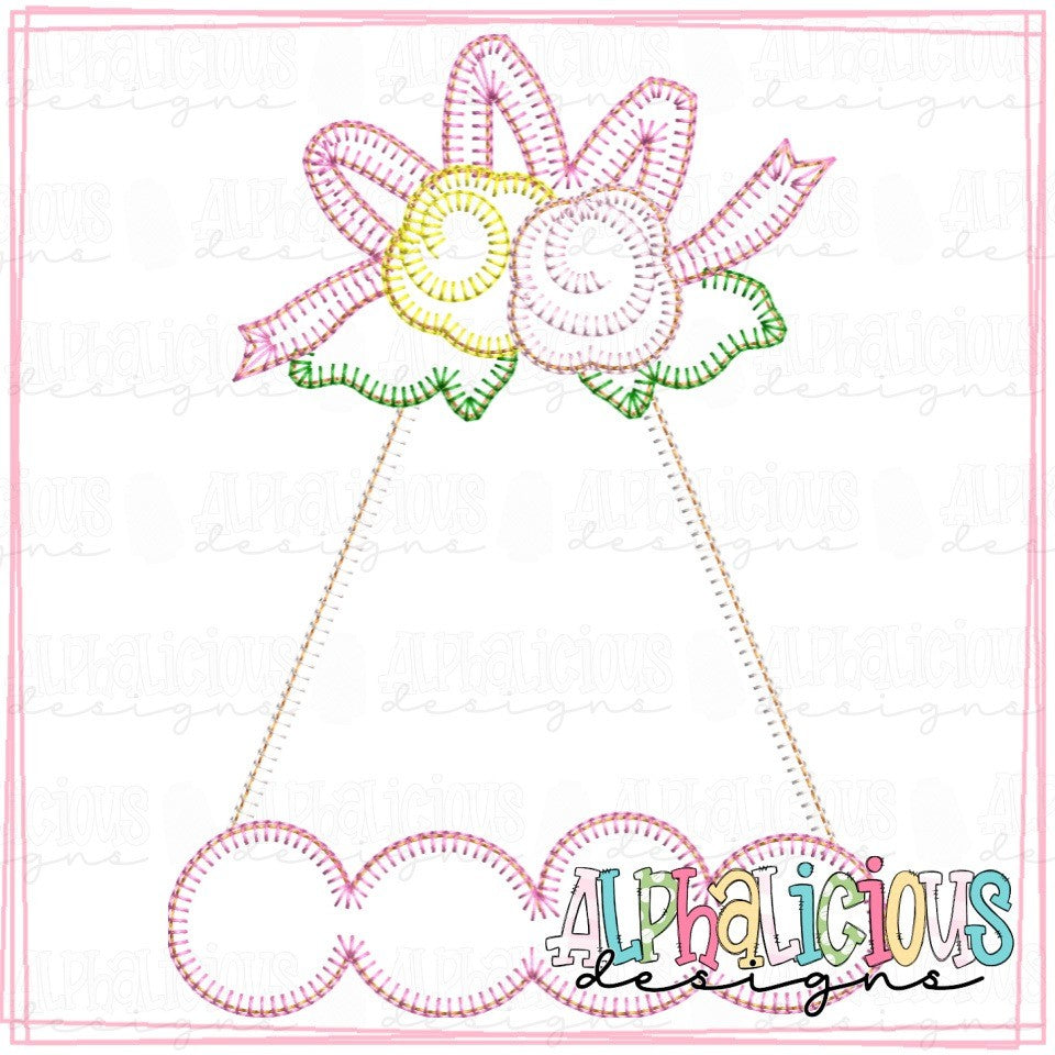 Party Hat with Flowers and Bow - Blanket