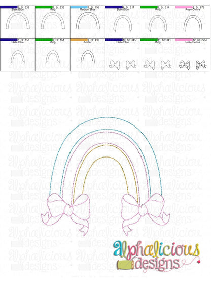 Rainbow with Bows- Triple Bean