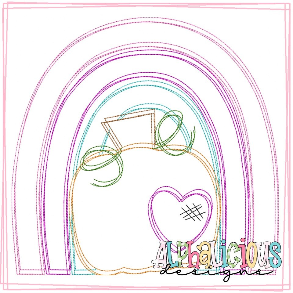 Rainbow with Pumpkin - Scribble