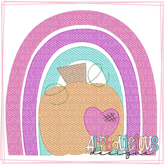 Rainbow with Pumpkin - Sketch