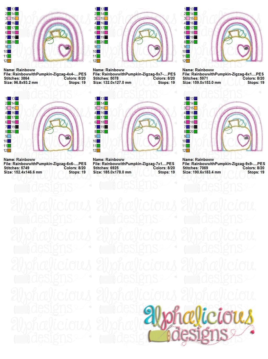 Rainbow with Pumpkin - ZigZag