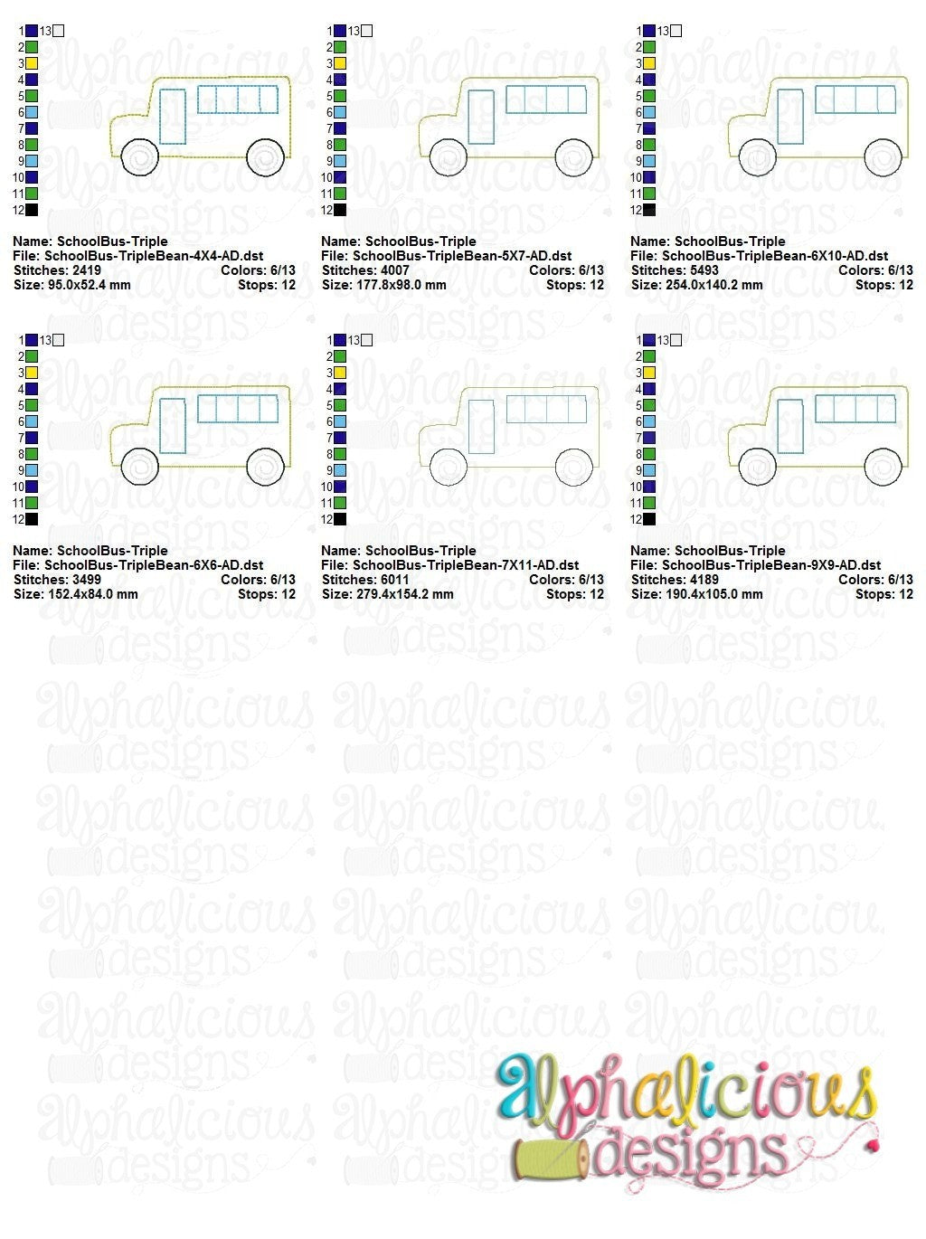 School Bus - Triple Bean