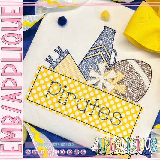 School Spirit with Pom Pom - Banner