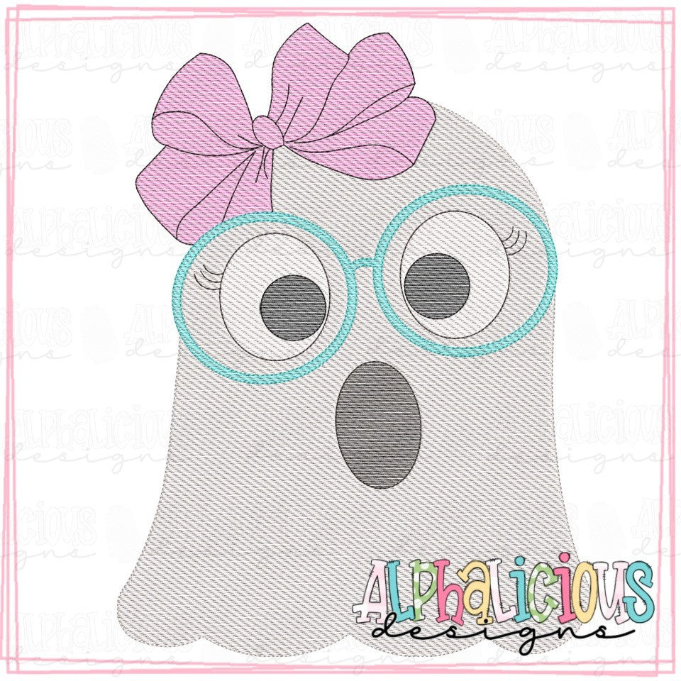 Silly Ghost with Bow - Sketch