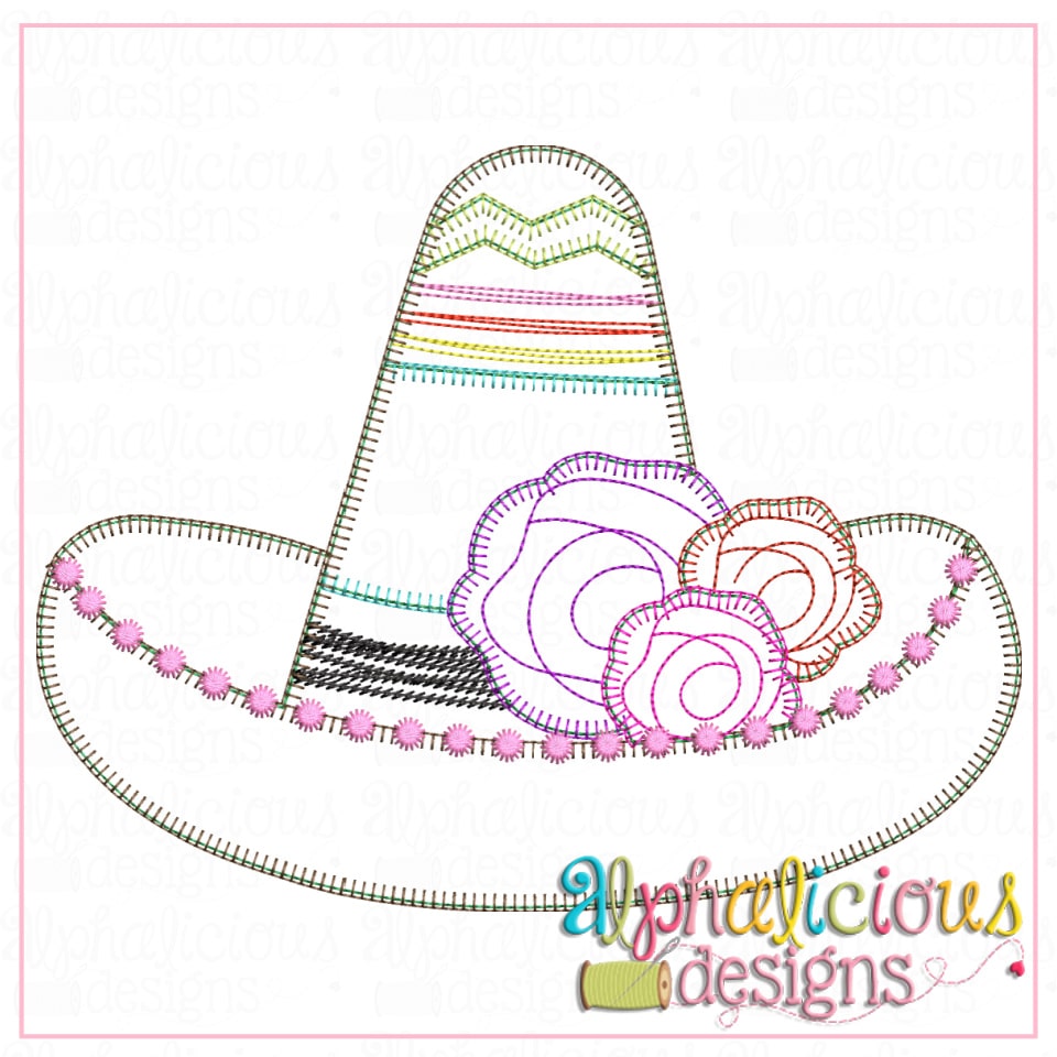 Sombrero with Flowers- Blanket