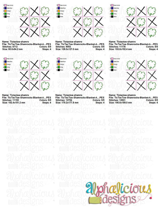 Tic Tac Toe - Shamrocks - Blanket