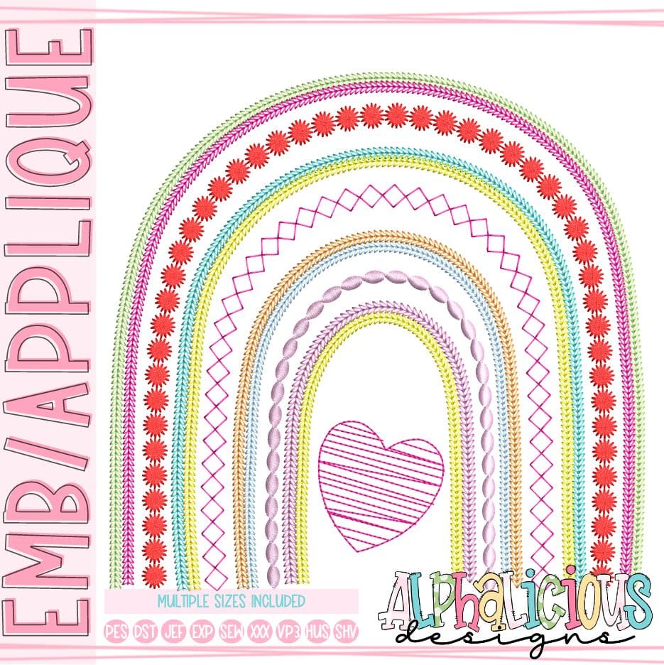 Whimsy Rainbow with Heart