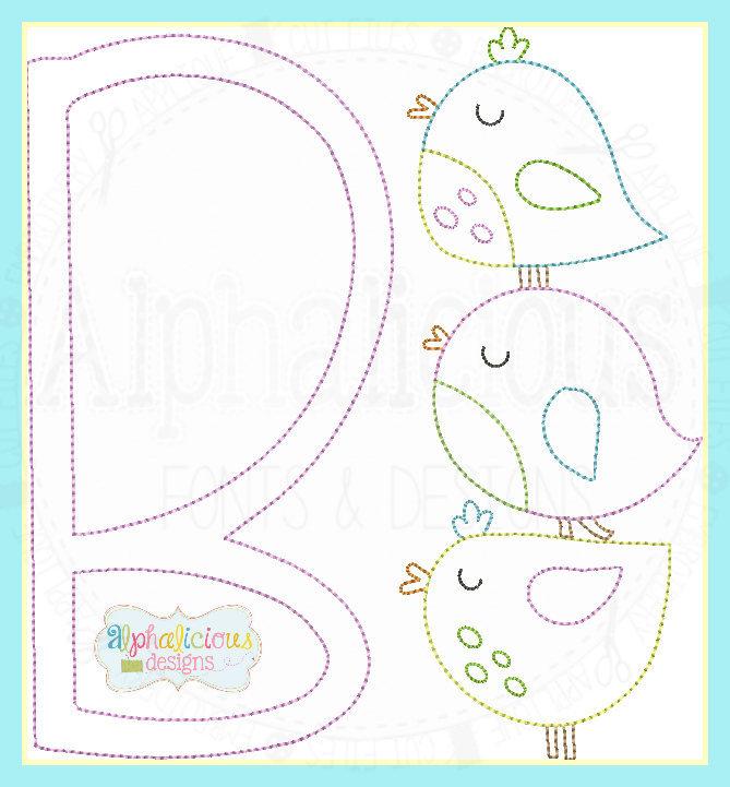 Vintage Sweet Stacked Birds