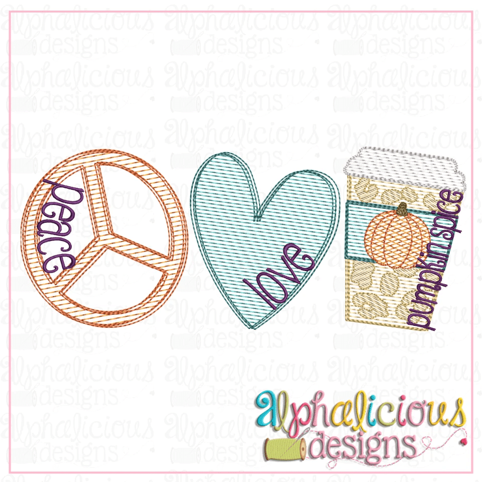 Peace Love & Pumpkin Spice-Sketch
