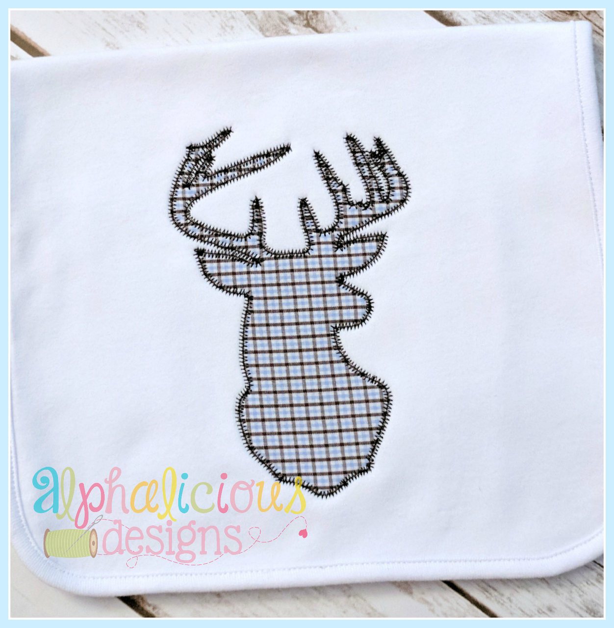 Woodlands Deer Applique-ZigZag