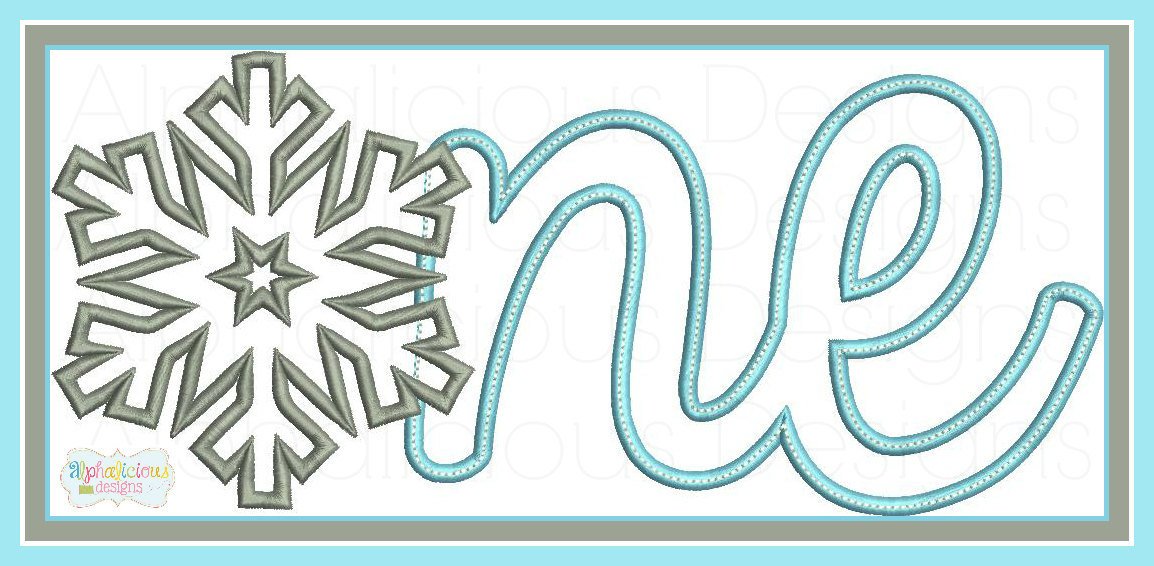 Snowflake ONE- First Birthday Applique
