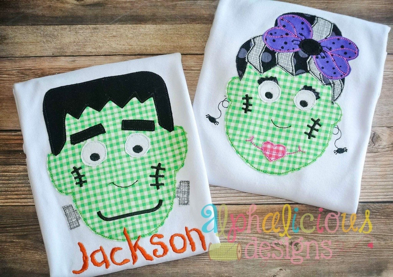 Mr. and Mrs. Frankenstein-Bundle-Triple Bean-Applique