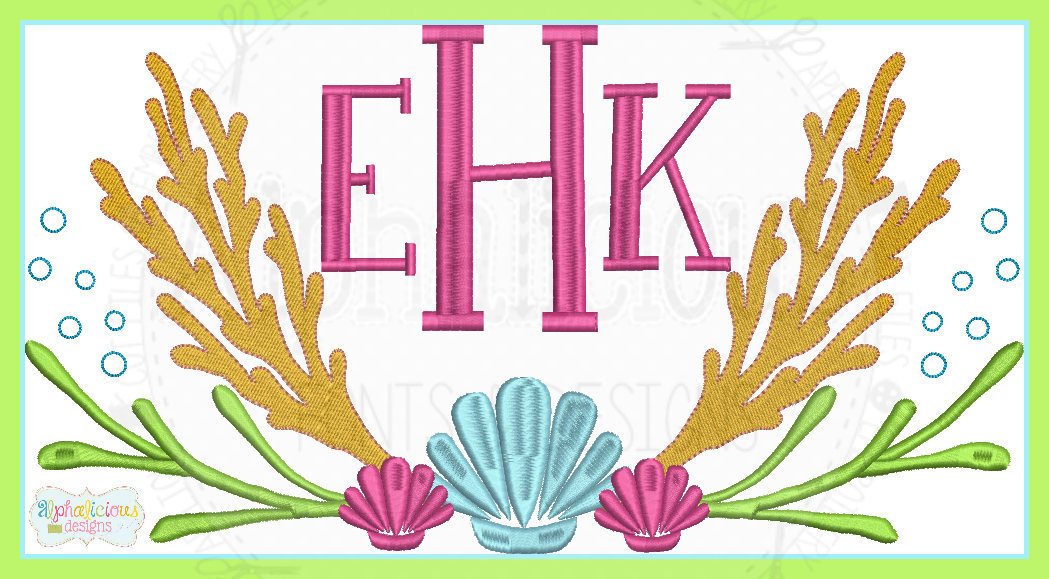 Elegant Seashell Monogram Frame