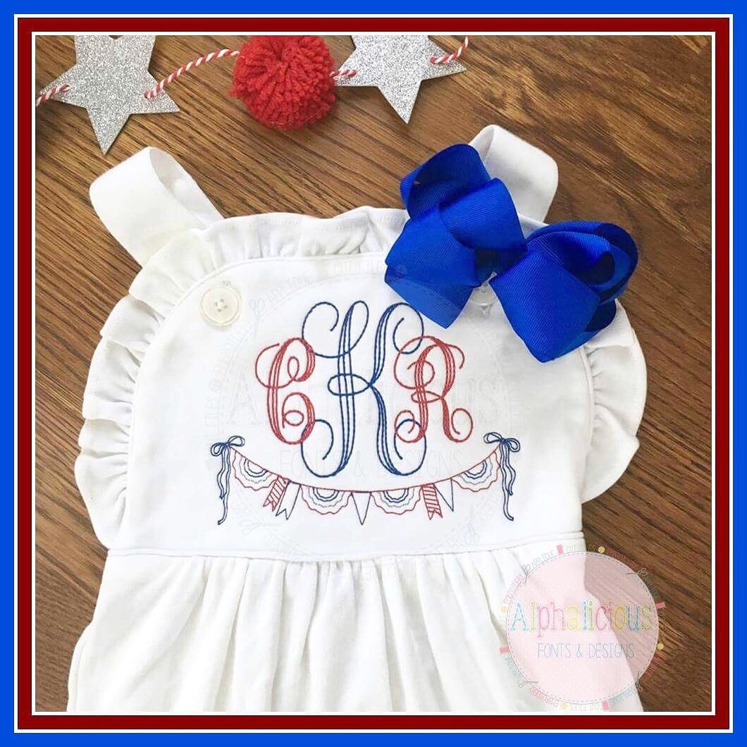 Vintage Patriotic Monogram Swag-Size Bundle