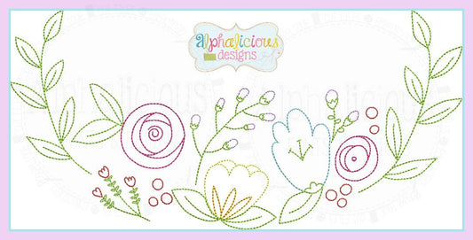 Classic Heirloom Vintage Floral Monogram Swag