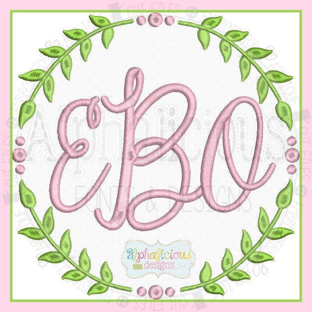 Elegant Laurel Wreath Monogram Frame MINI