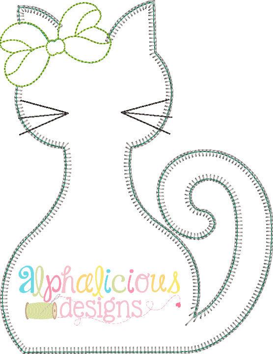 Silly Mrs. Kitty-Blanket-Applique