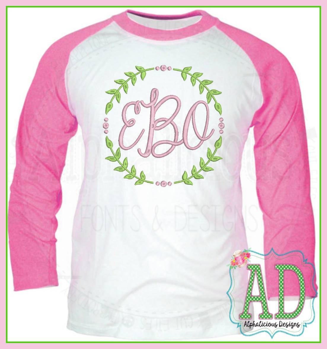 Elegant Laurel Wreath Monogram Frame