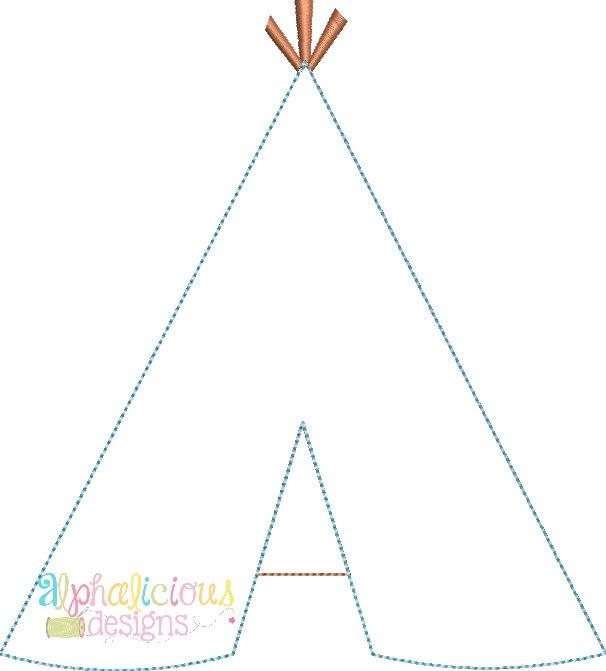 Teepee-Triple Bean-Applique Design