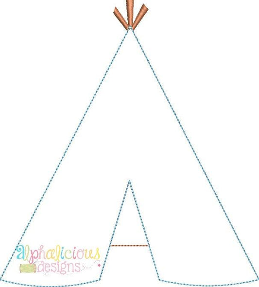Teepee-Triple Bean-Applique Design