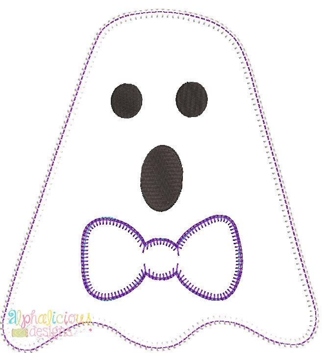 Mr. BOO-Tie- Blanket-Applique Design