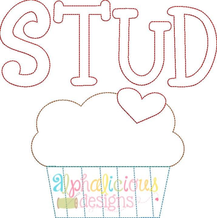 Stud Muffin Applique Design - Triple Bean