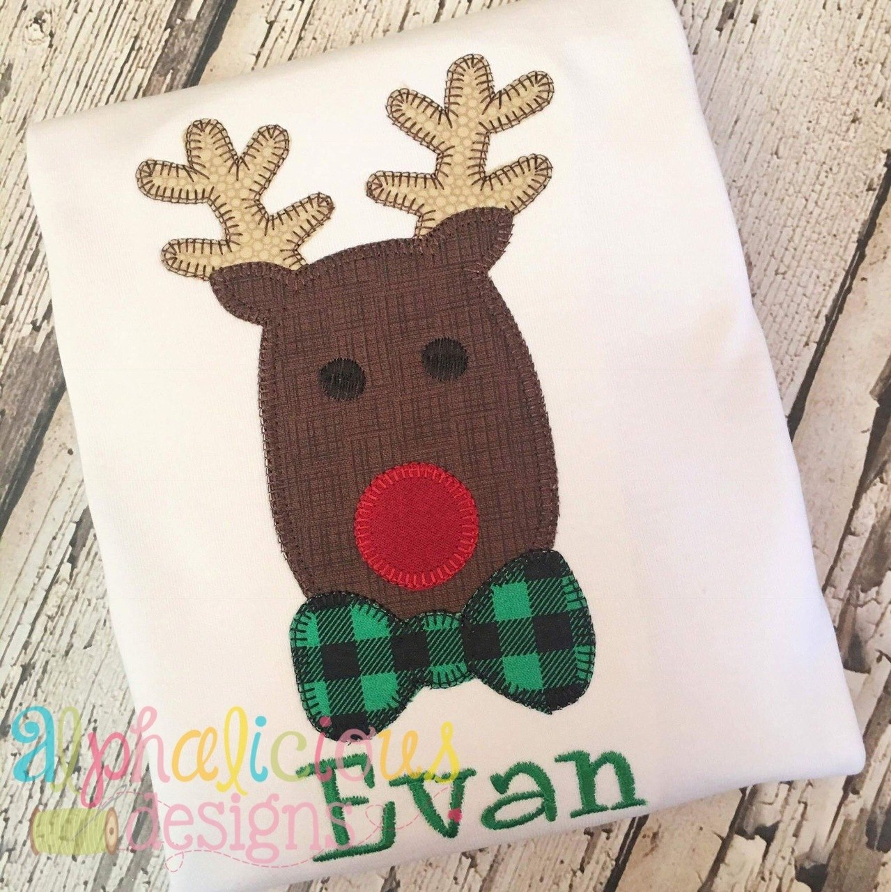 Mr. Red Nosed Reindeer- Blanket Applique
