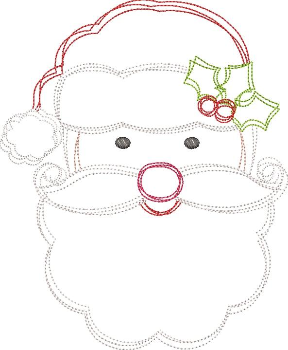 Santa Scribble with Holly