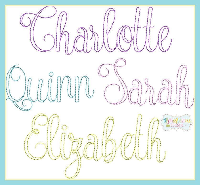 Vintage Olivia Embroidery Font