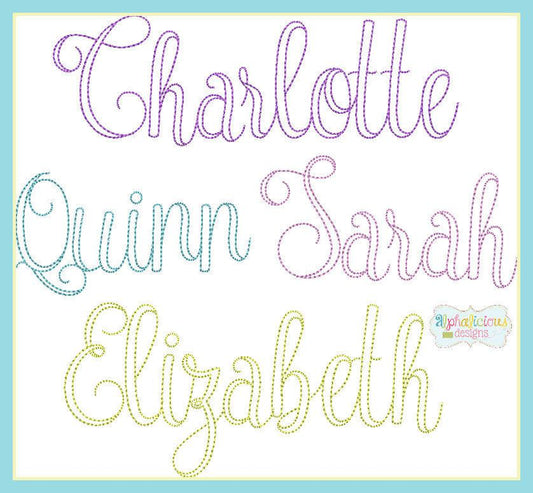 Vintage Olivia Embroidery Font