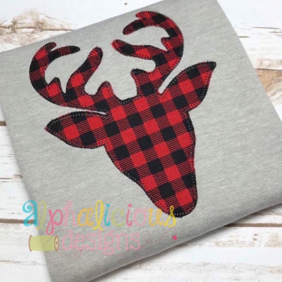 Simple Deer Head Applique-Blanket