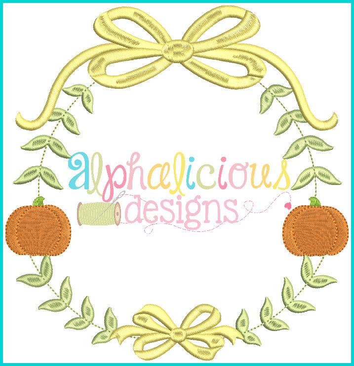 Preppy Girl Pumpkin Frame