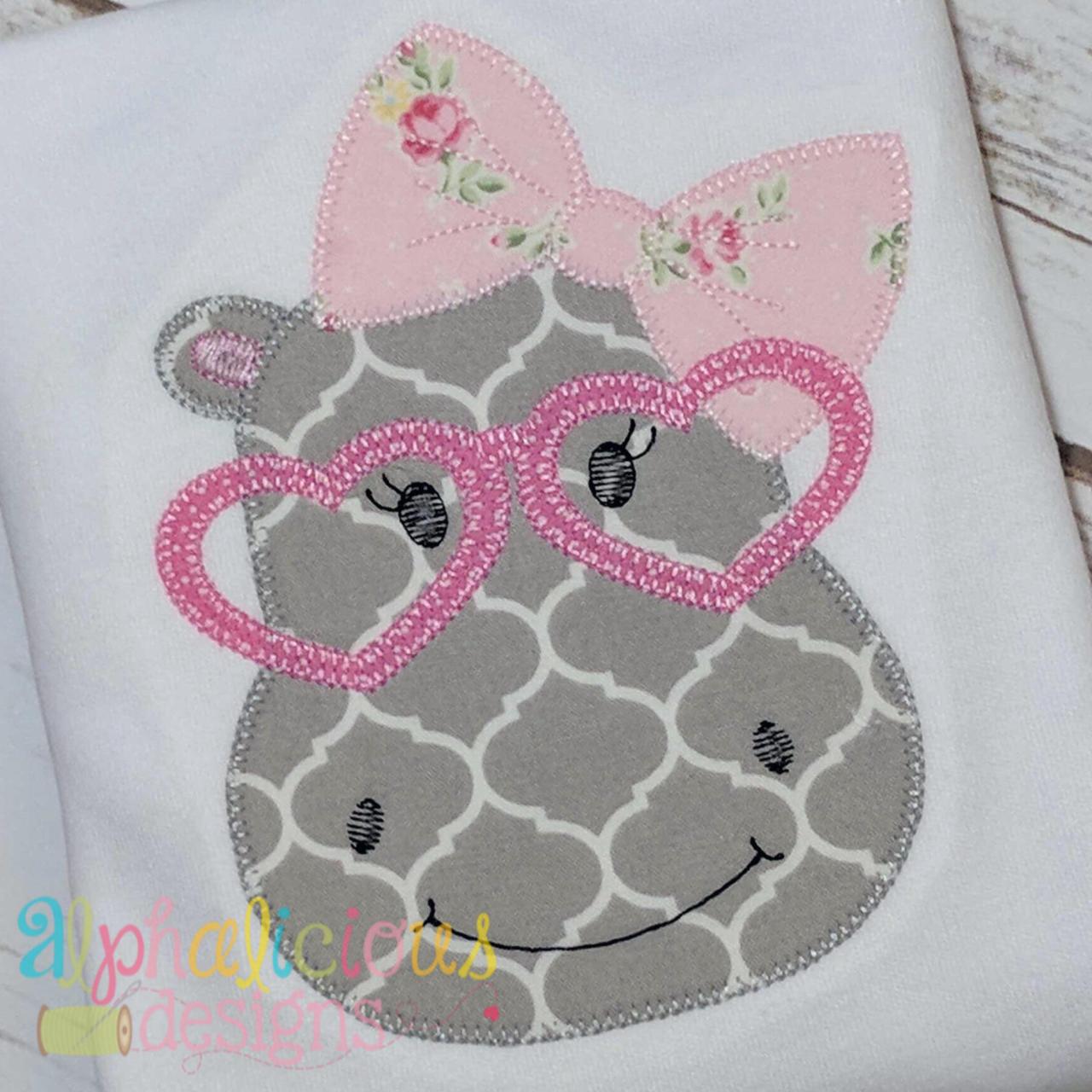 Happy Hippo Applique-Blanket