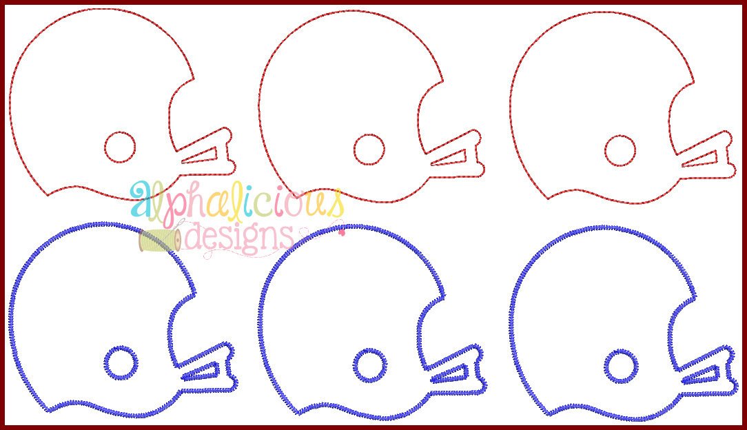 Football Helmet-Three In A Row-Vintage