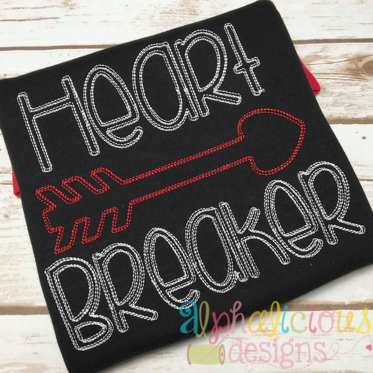 Heart Breaker Vintage Scribble Embroidery