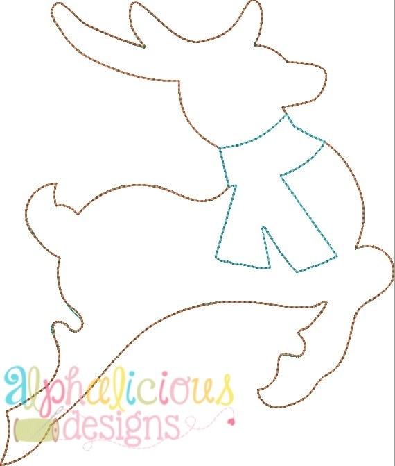 Winter Deer Silhouette- Triple Bean