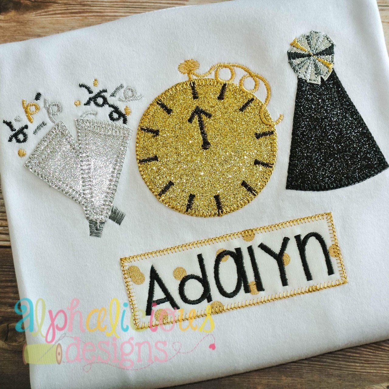 New Years Countdown with Party Hat Three In a Row-Blanket