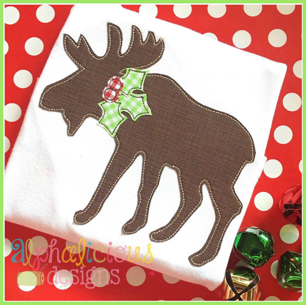 HollyJollyMoose-TripleBean Applique Design