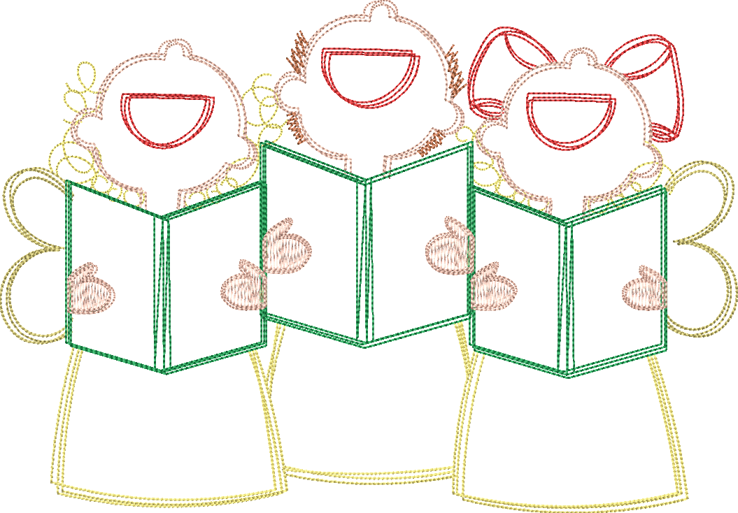 Vintage Scribble Choir Angels