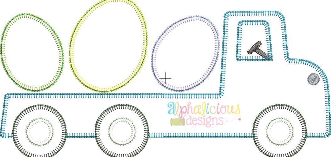 Flatbed Truck with Easter Eggs Applique - Blanket