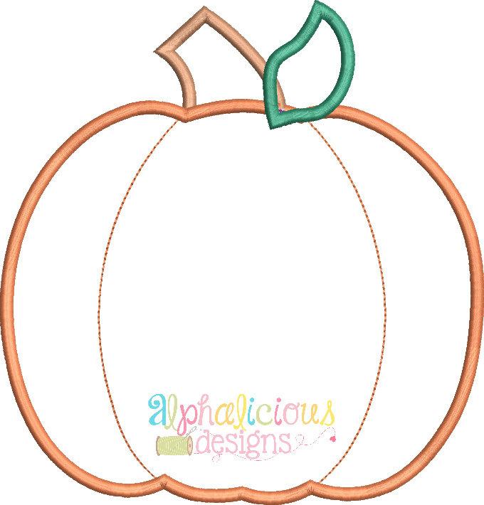 Simple Pumpkin Satin Applique