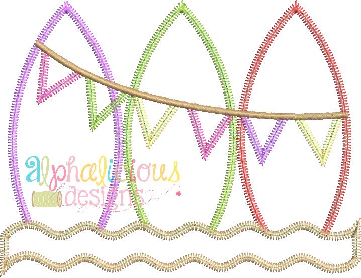 Surf Boards with Bunting- ZigZag