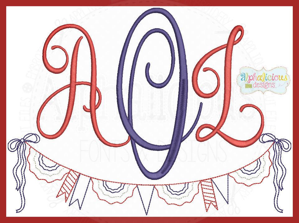 Vintage Patriotic Monogram Swag